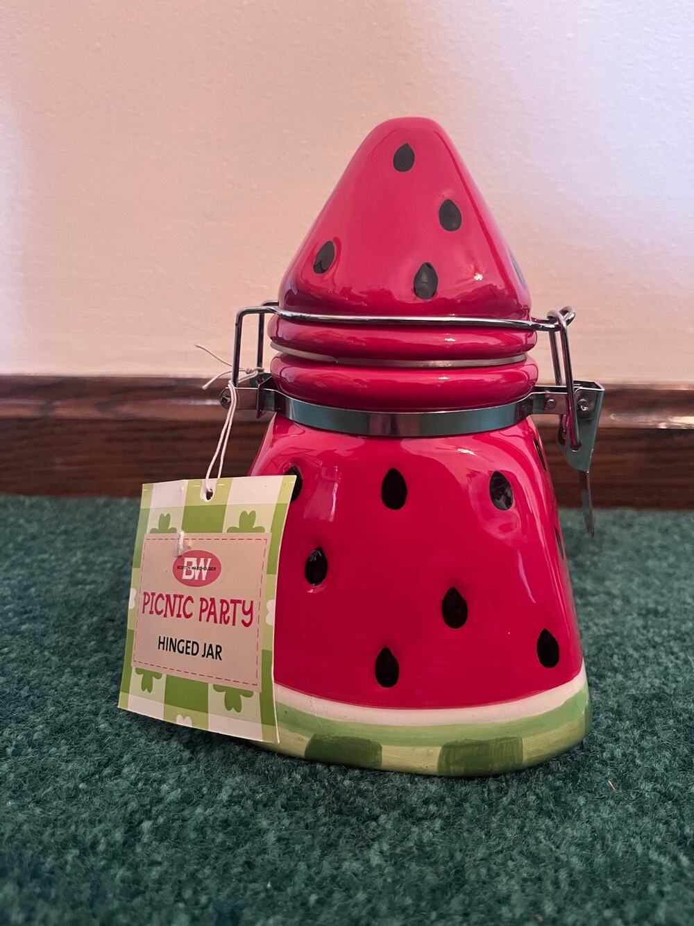 BRAND NEW Watermelon Hinged Jar